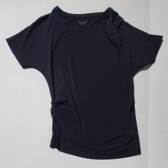 Athleta Tops - Ruched Black T-shirt. Size S.